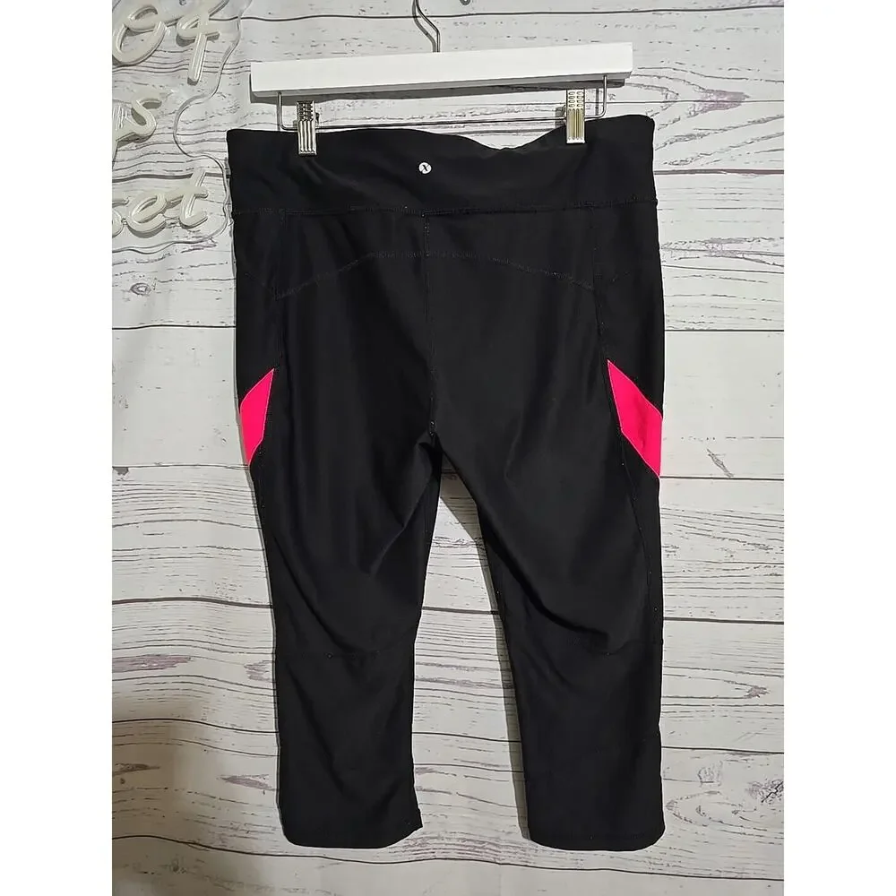 Xersion Black Activewear Workout Yoga Gym Pull On Leggings‎ Womans Size Large